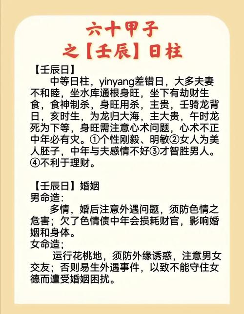 壬辰日柱与哪个日柱相配最为理想？