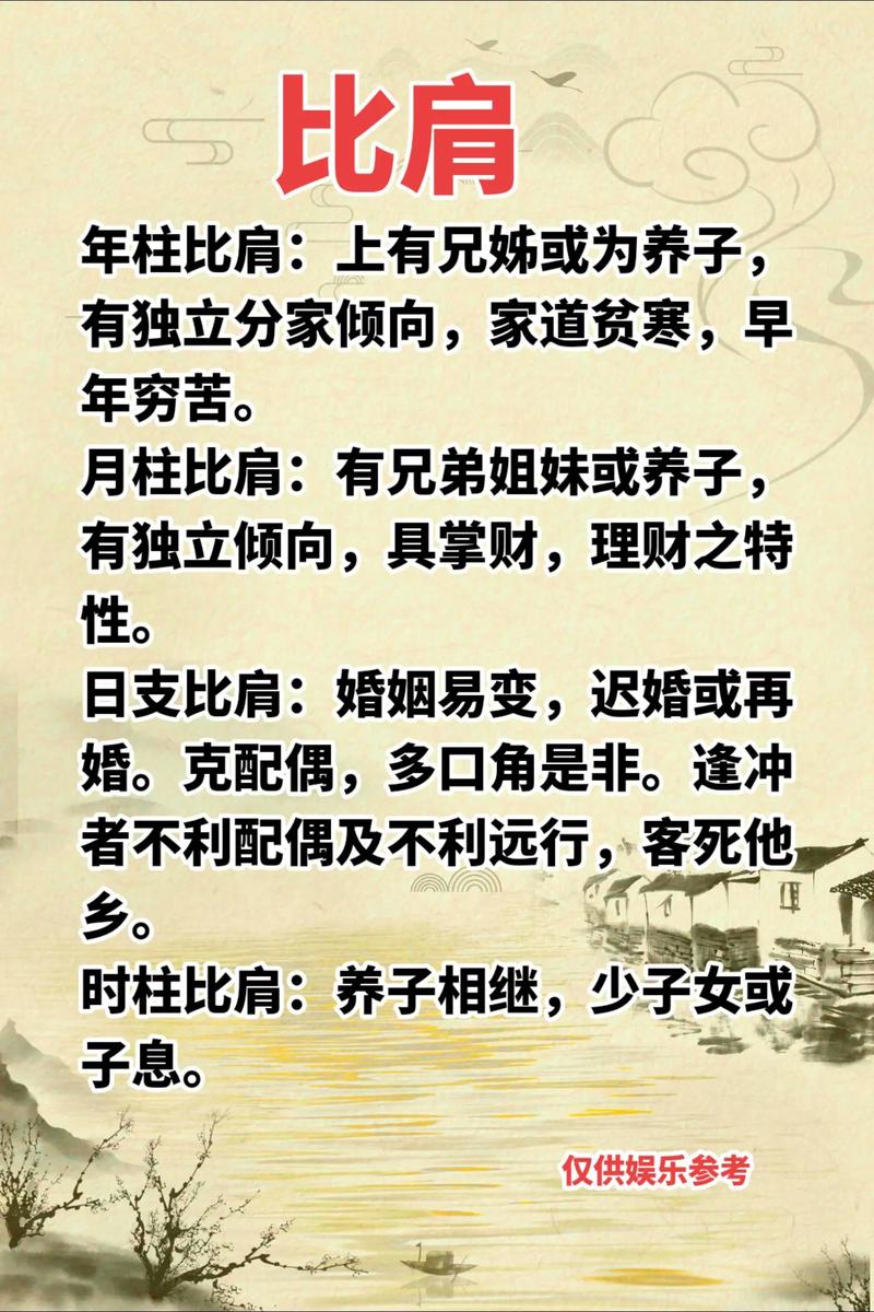 比肩在八字中具体有哪些显著特性？