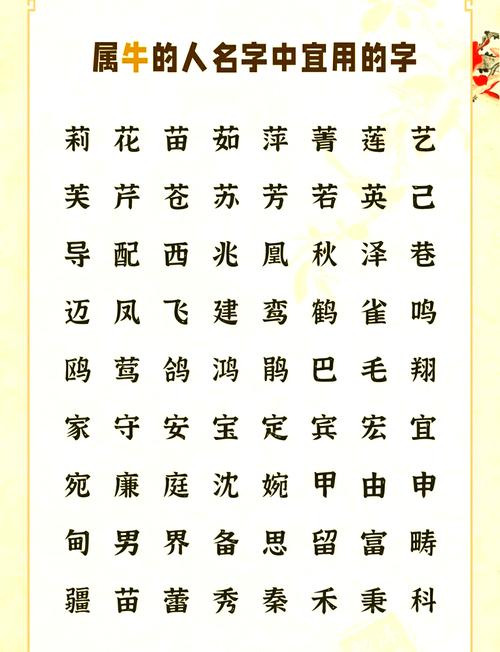 属牛的女孩取一个既干净又文雅的名字，有没有什么忒别好的建议呢？