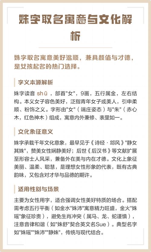 姝字五行属什么其寓意及取名寓意分别是什么？