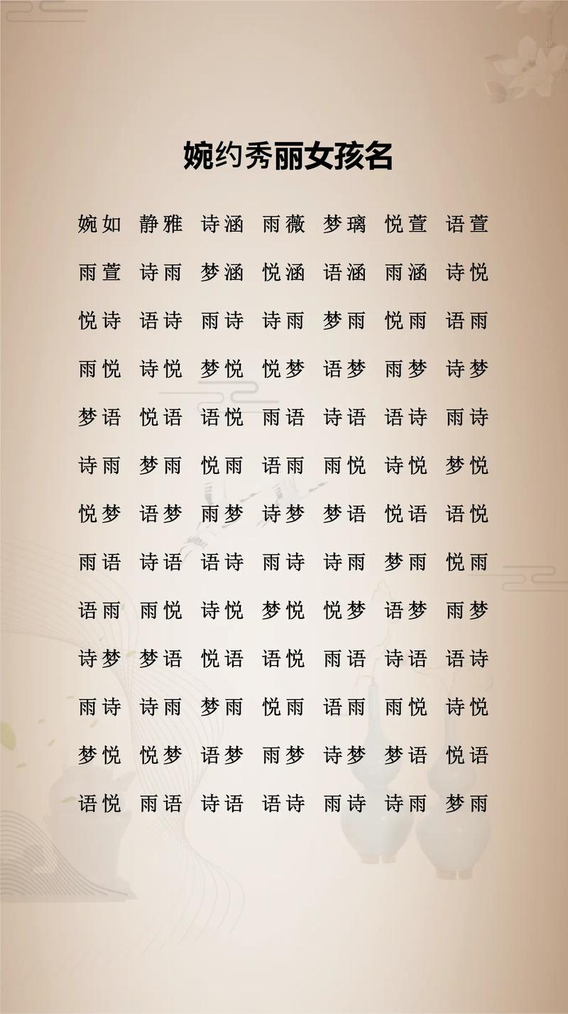 有没有好听又充满诗意的女孩名字推荐？