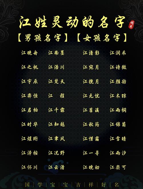 江姓男孩可以取哪些好听的名字？