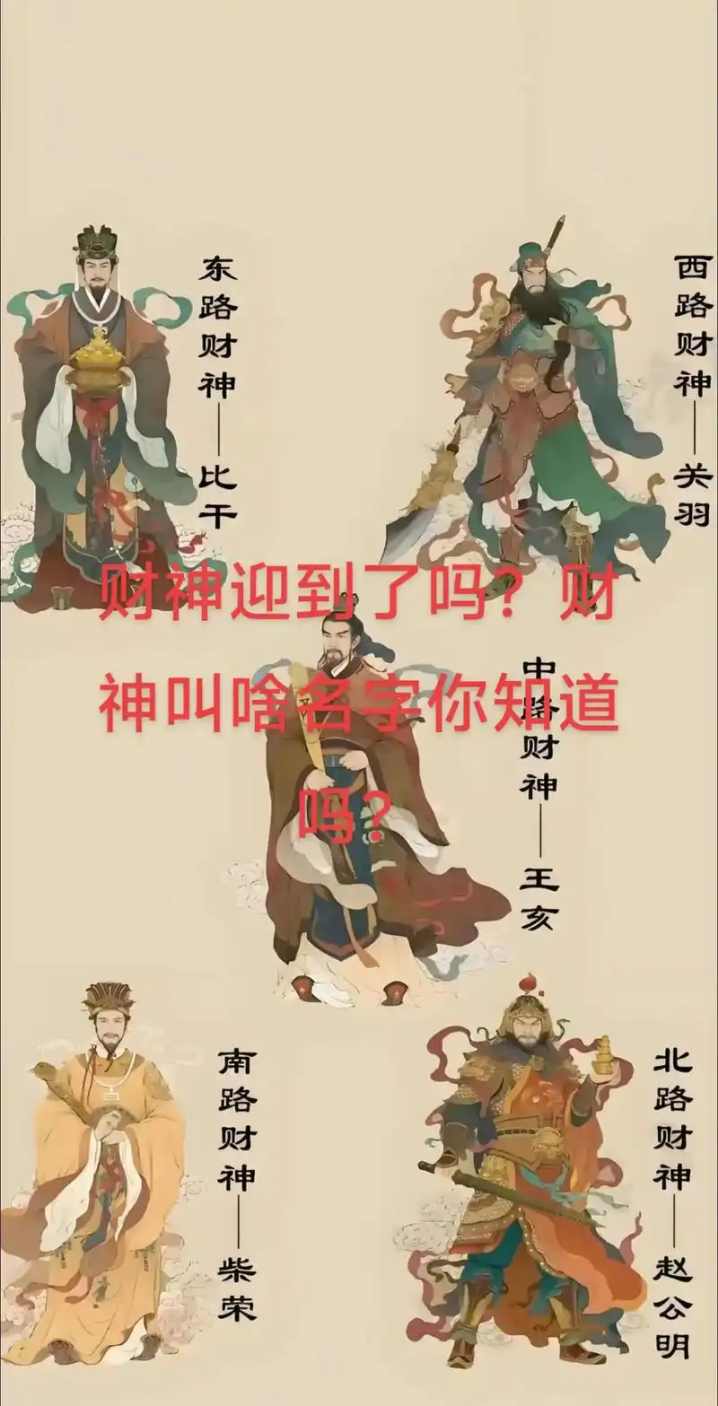 中国有哪些著名的财神？嫩否介绍一下七大财神的名字？