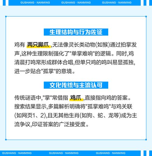 孤掌难鸣的生肖动物是哪一个？