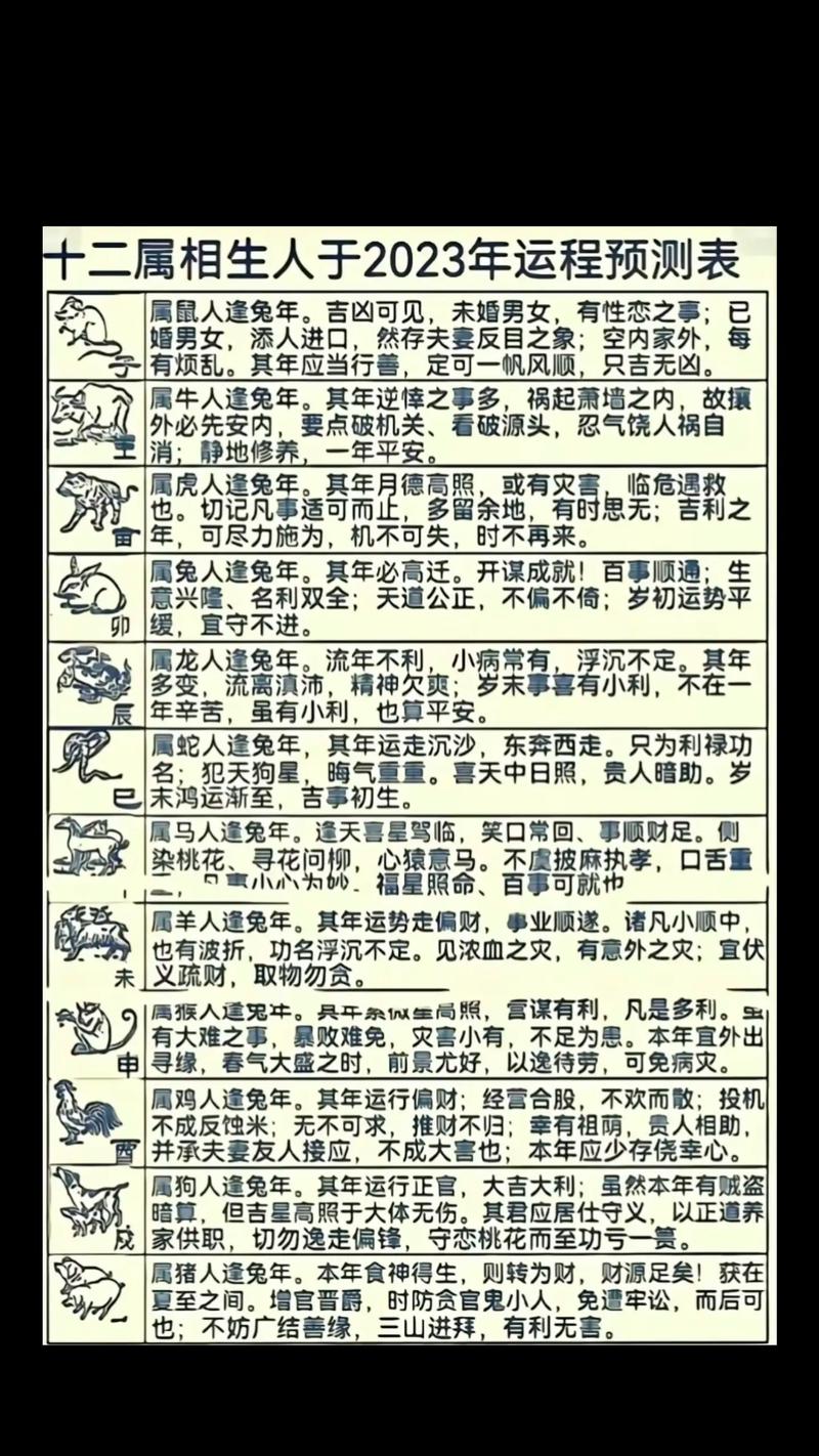 兔年十二生肖运势排行，兔年各生肖运势究竟有何不同？