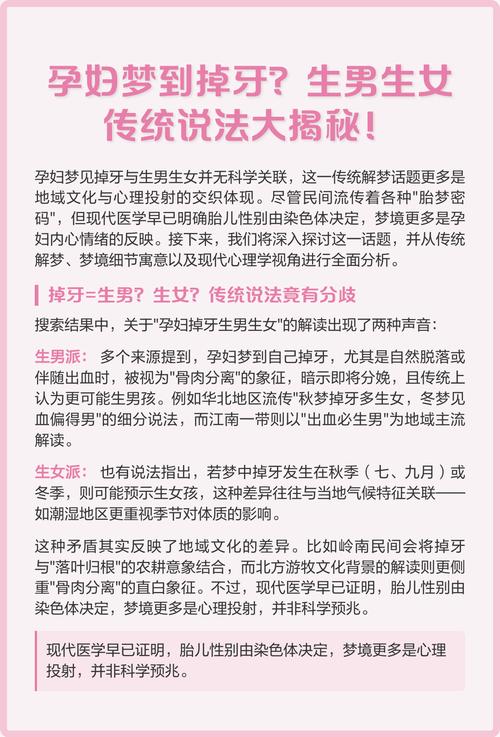 孕妇梦见掉牙预示生男生女？是什么含义？