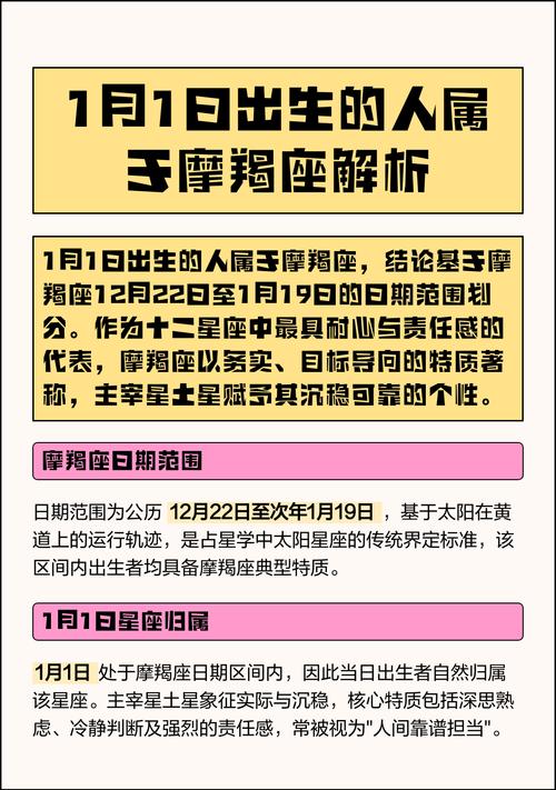 1月出生的人属于哪个星座？1日出生的人是什么星座呢？