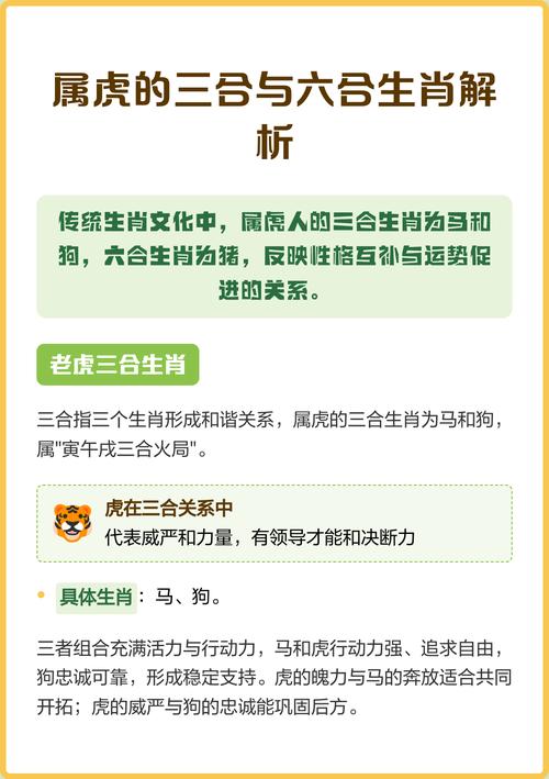 生肖虎与哪些生肖相冲相合？