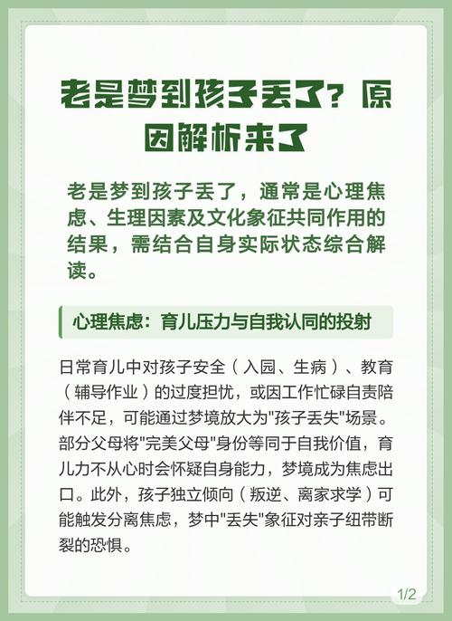 梦见孩子丢失了是什么征兆？