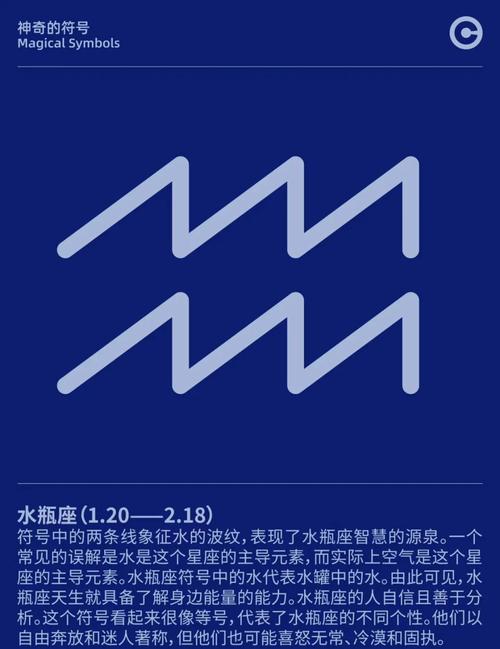 水瓶座为什么不用瓶字作为符号，而是选择了水元素来代表？