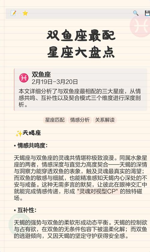 双鱼座和哪些星座的配对最为和谐？