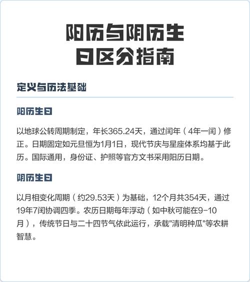 阳历和阴历有哪些本质区别，具体体现在哪些方面？