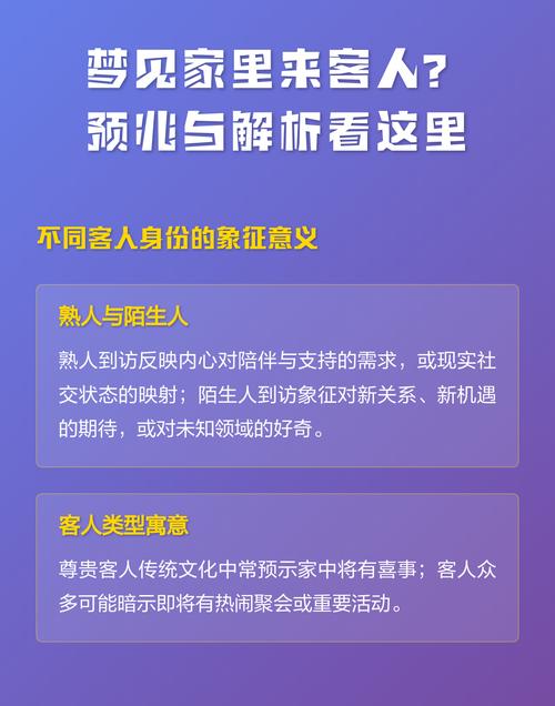 梦见家里突然来陌生访客预示着什么？
