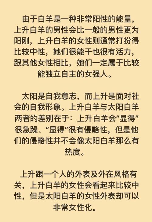白羊上升星座狮子的人性格特点有哪些？