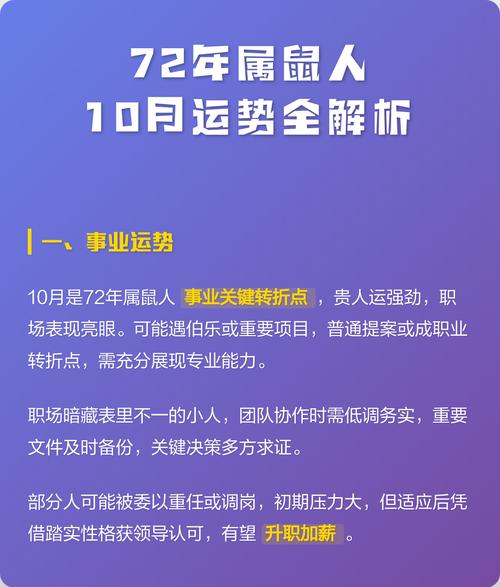 1972年属鼠的人今年运势如何分析？