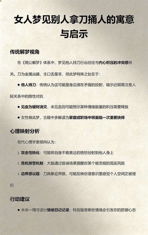 梦见别人拿刀剁别人手是什么预兆或含义？