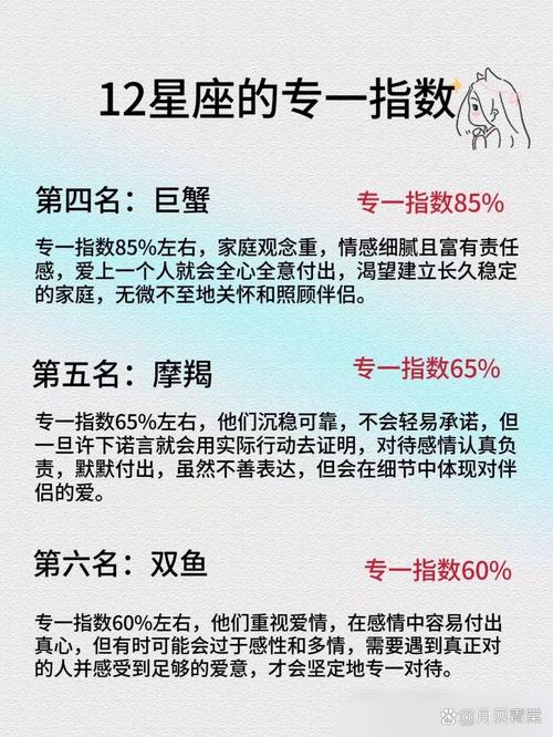 哪个星座在感情上最专一？十二星座感情专一排行是怎样的？