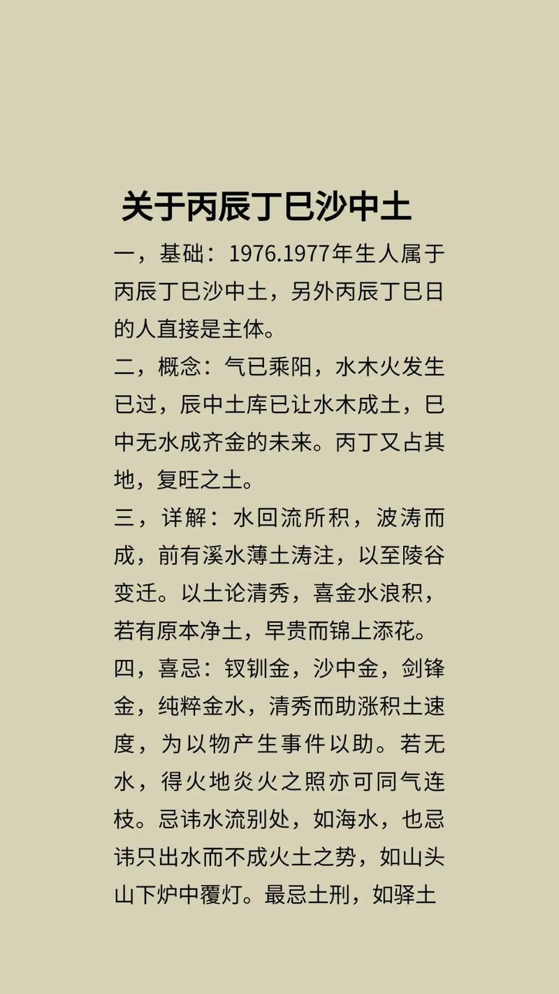 丁巳年沙中土命究竟有何特殊命运或性格特点？