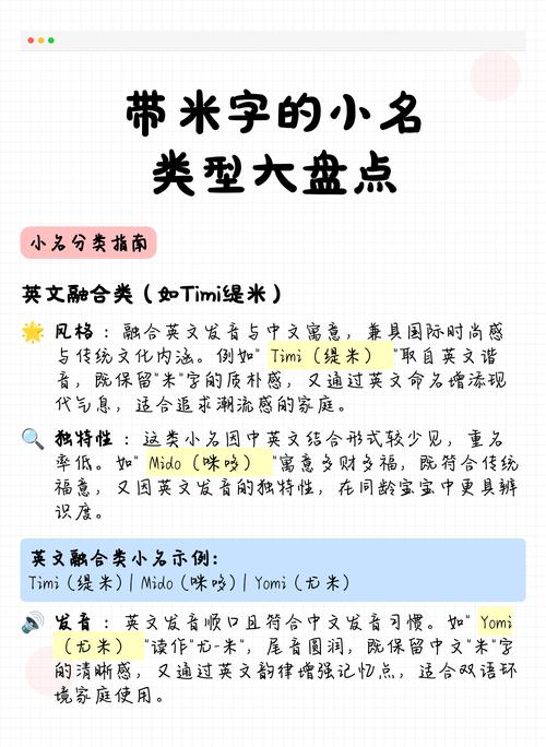 有哪些带米字的小名适合男孩？分别有什么寓意？