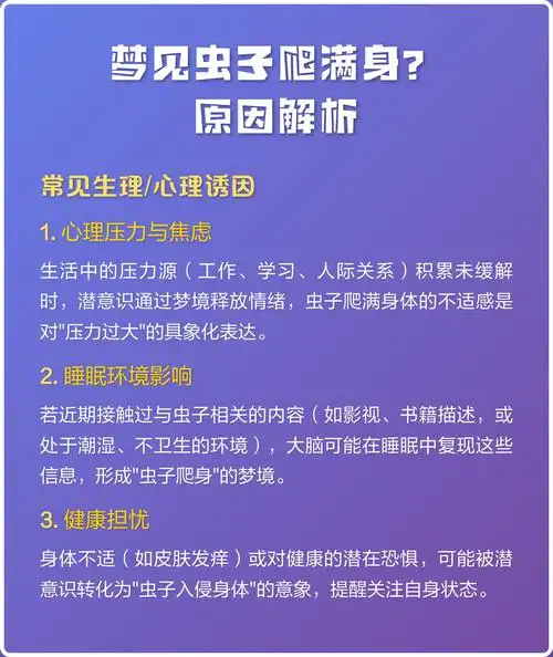 梦见身上好多虫子在爬是什么寓意？