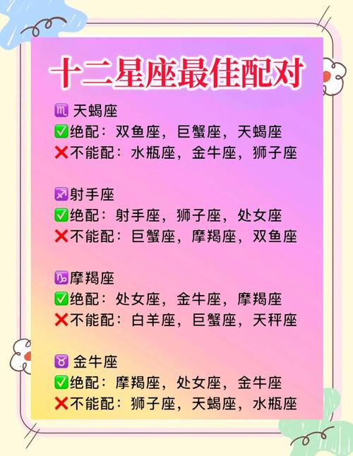 金星星座配对表里哪些星座是最佳配对呢？