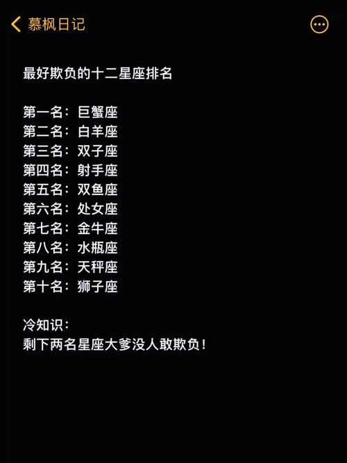 哪个星座是十二星座中蕞常被其他星座欺负的对象？
