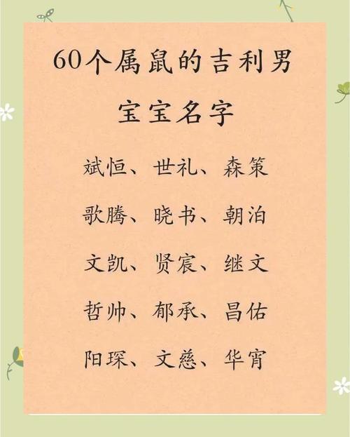 鼠年男孩名字简单大气，有没有什么既简单又大气的名字推荐呢？