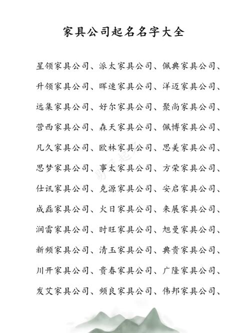 如何为家具厂起一个既创意又吸引人的店名？