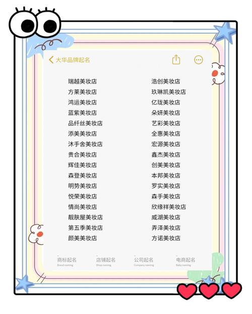 有没有好听的化妆品店名推荐，适合开一家时尚美妆店？
