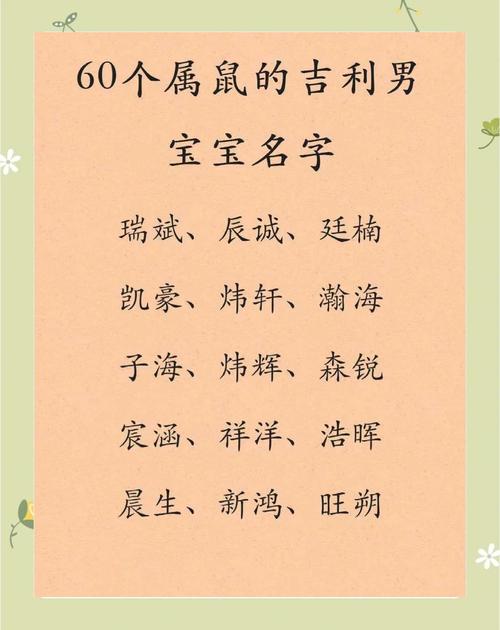 鼠年男孩名字简单大气，有没有什么既简单又大气的名字推荐呢？