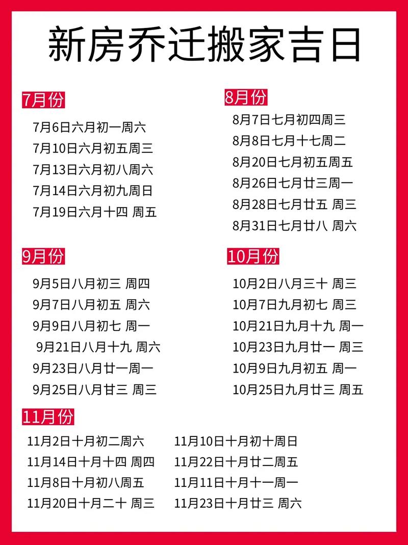 2023年有哪些吉日适合乔迁新居，被认为是最好最吉利的搬家吉日呢？