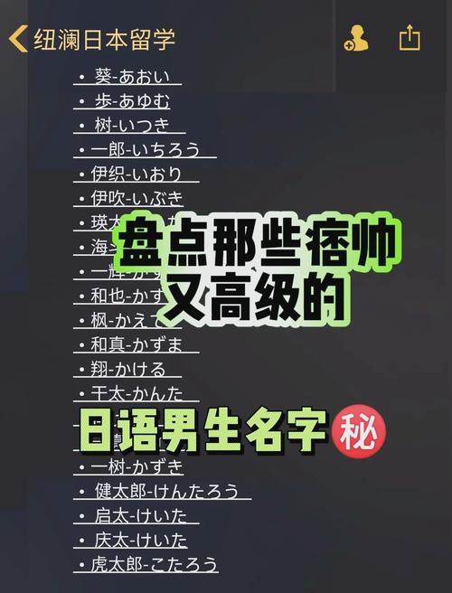 有哪些好听的日本男孩名字推荐？