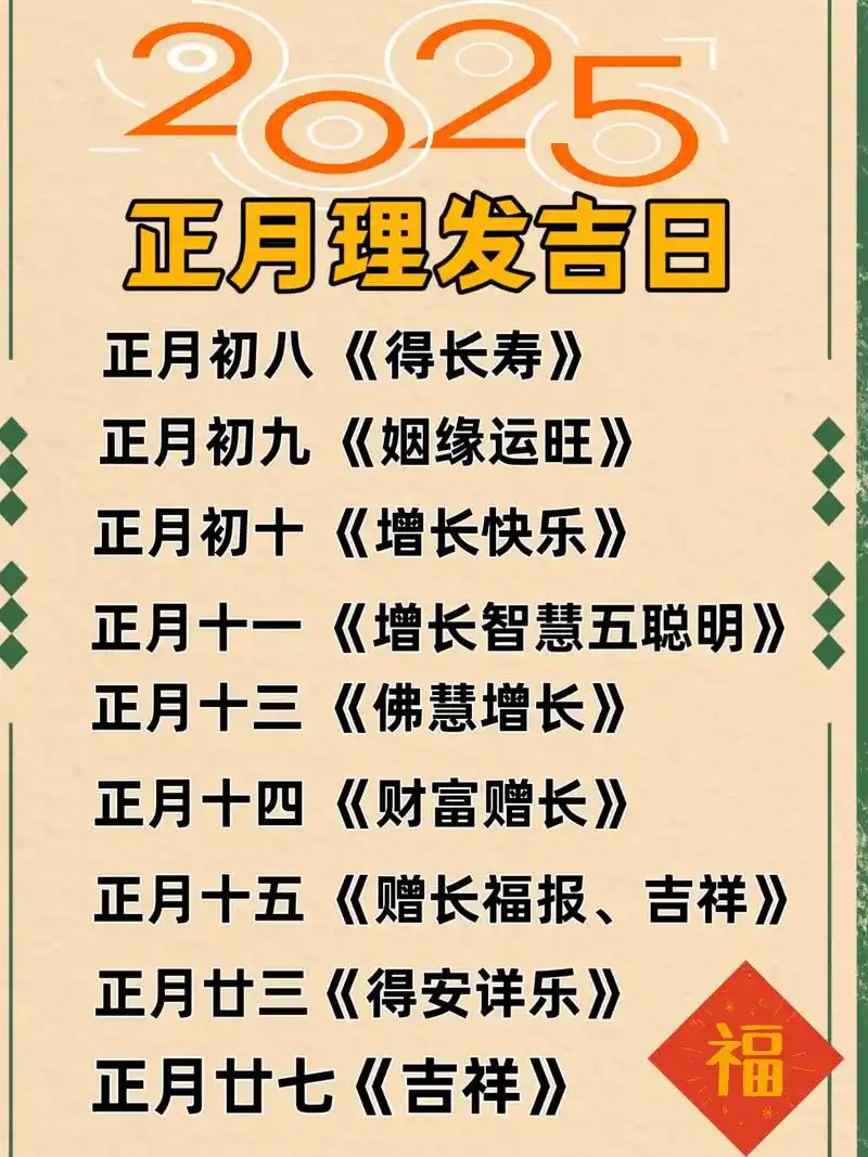 2026年正月理发的吉日吉时和12月份适合理发的吉日是哪天？
