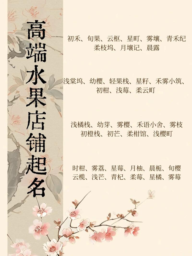 有哪些水果店名字既吸引人又确保不重名呢？