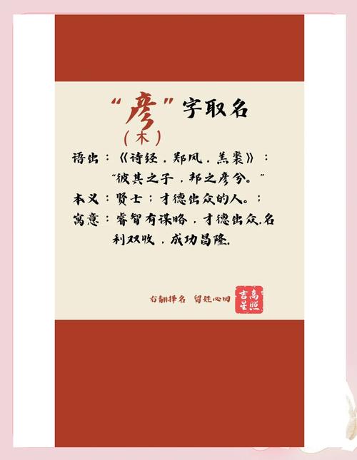 有哪些带彦字的寓意美好的男孩名字推荐？