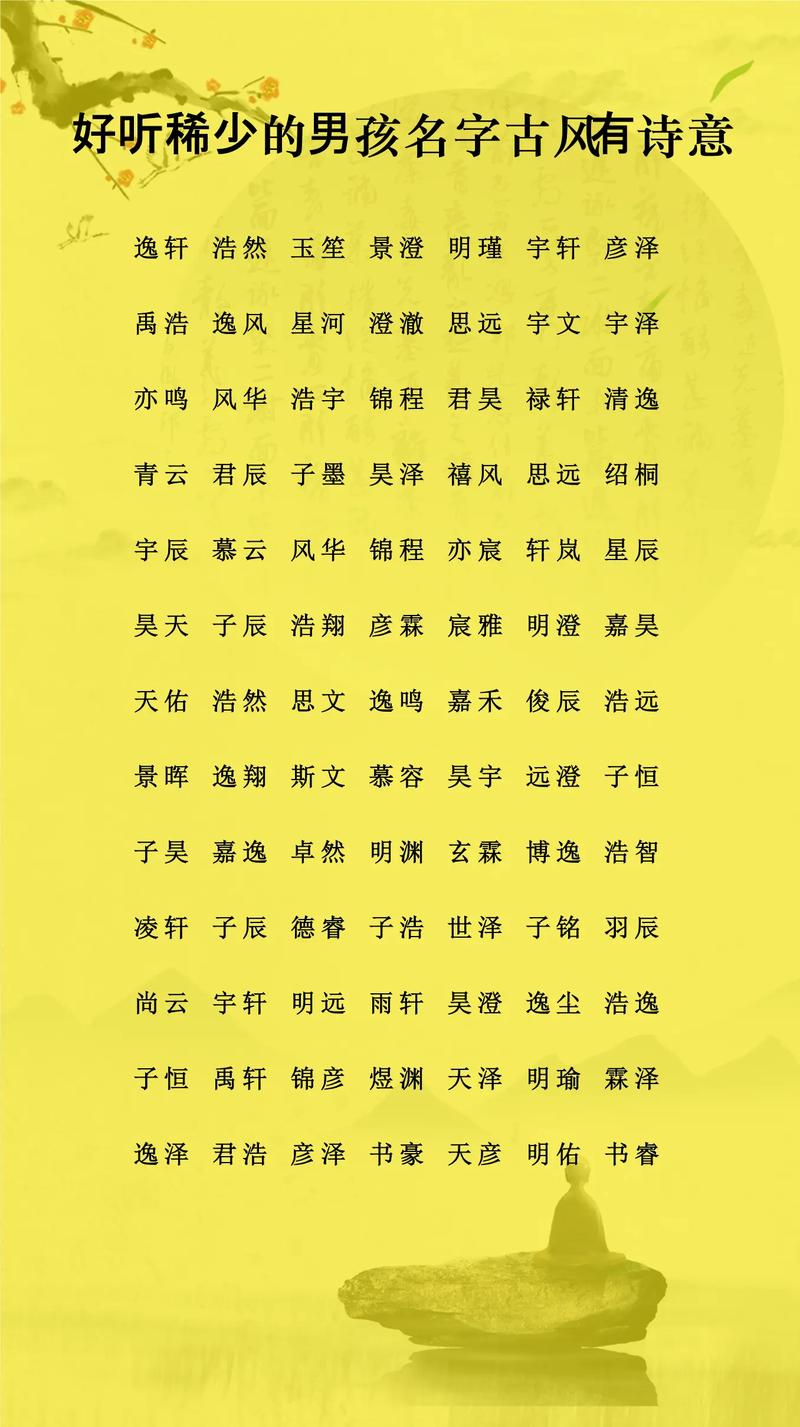 有哪些诗意的名字适合给男孩子取？