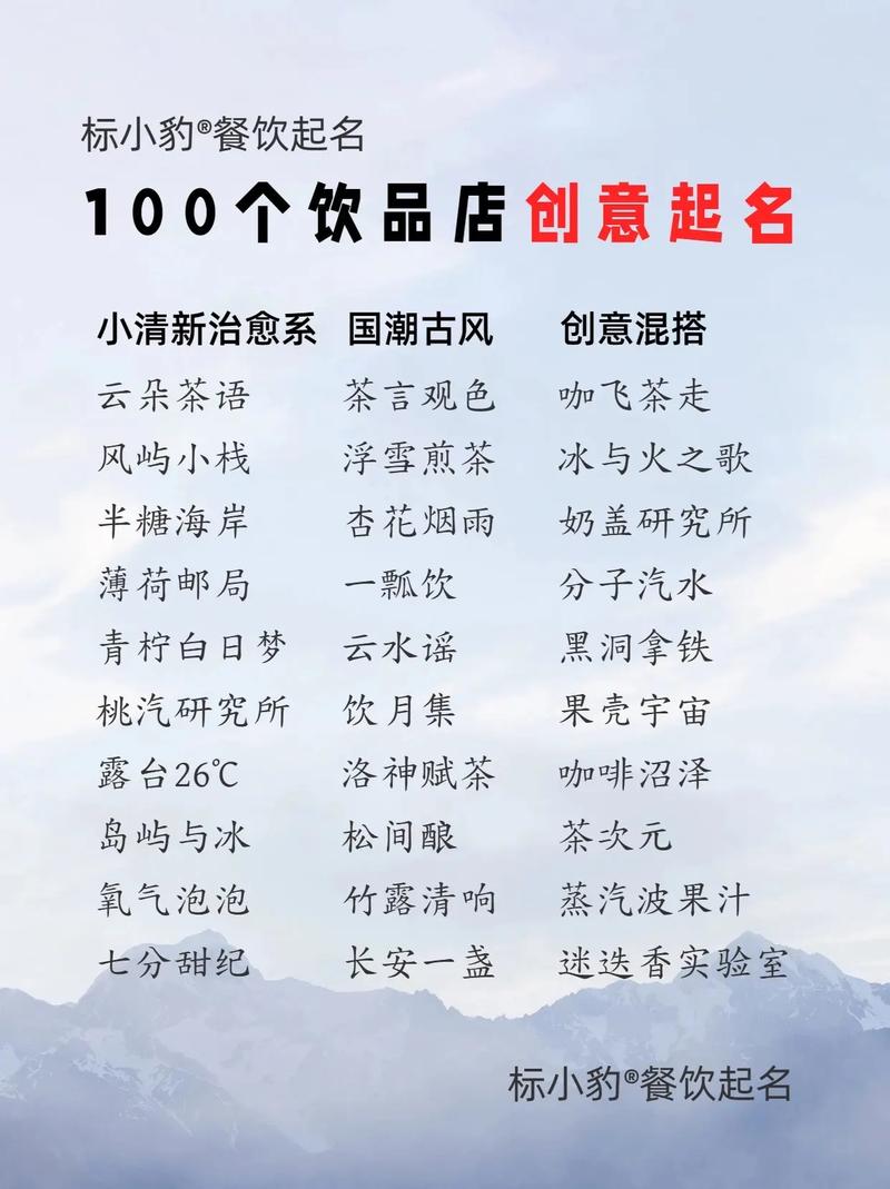 有没有好听的饮品店名字，寓意美好又独具特色？