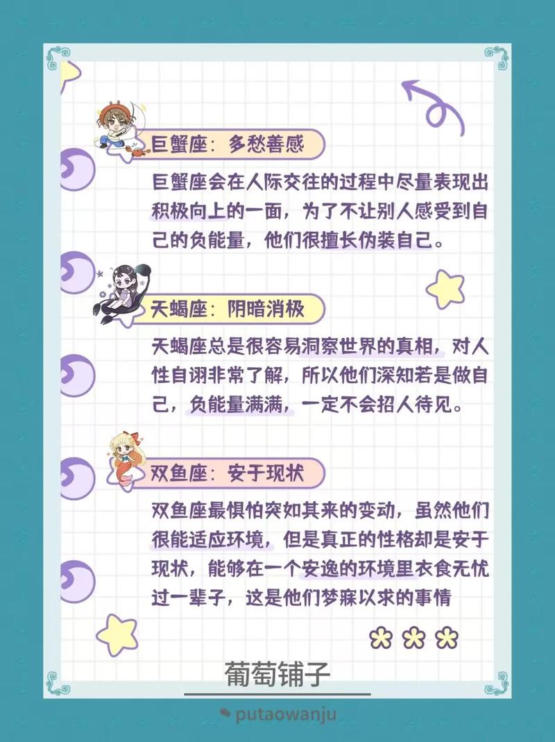 水象星座男生有哪些显著的性格特点？