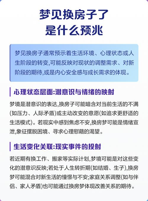 梦见换房子住预示着生活品质下降吗？