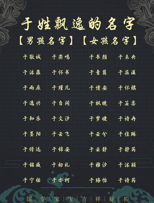 姓于给男孩起个寓意好的名字，取什么名字既好听又吉祥？