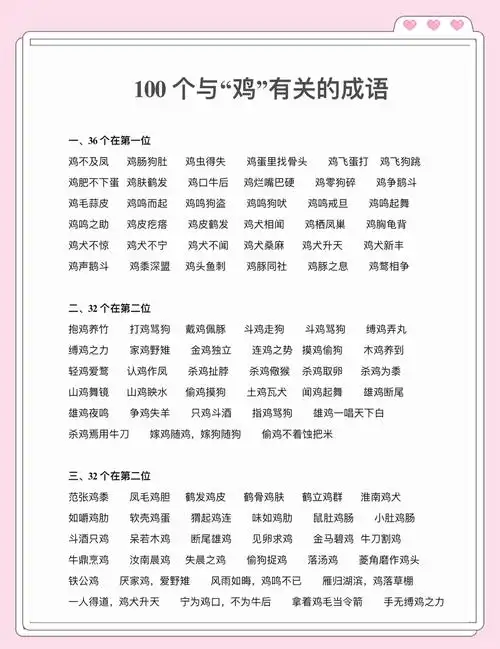 形容属鸡的人有哪些四字成语？