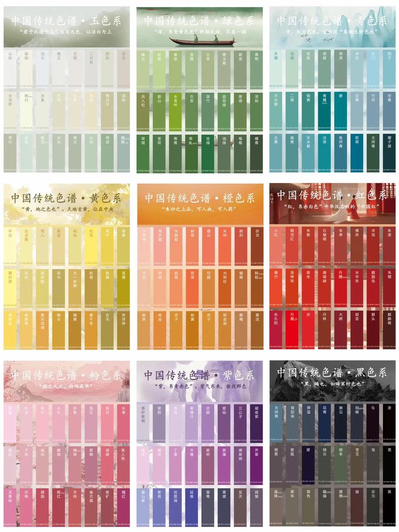 有哪些唯美的古代颜色名称，可以组成古风颜色大全？