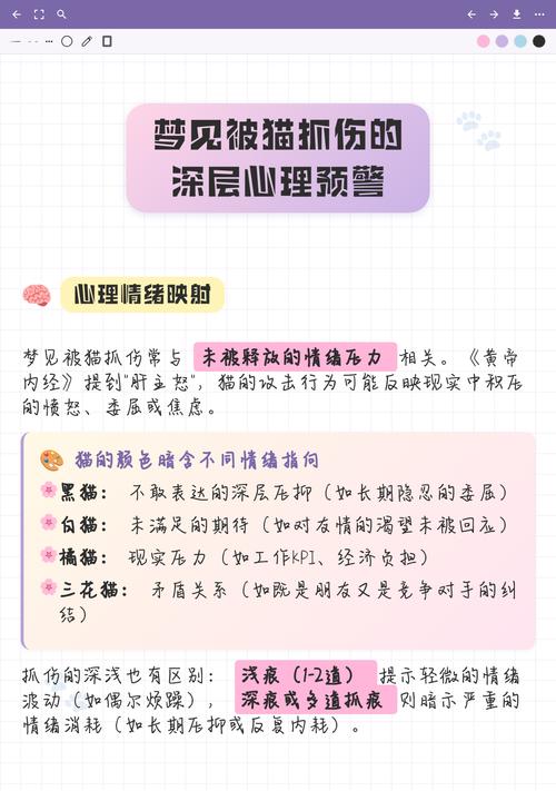 梦见被猫抓伤，这预示着什么不祥的征兆或即将发生的不幸？
