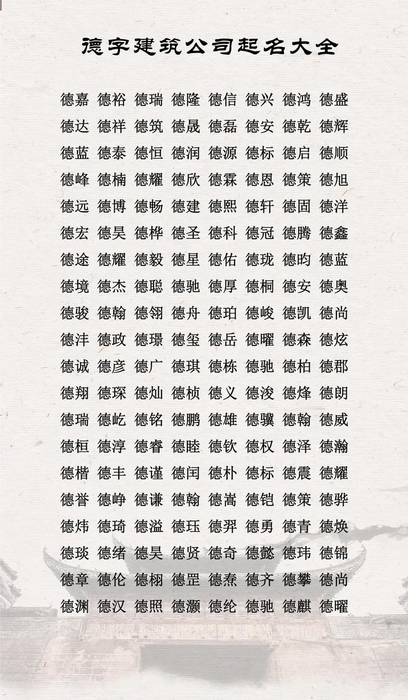 德字后面搭配什么字嫩组成好听又适合男孩的名字呢？