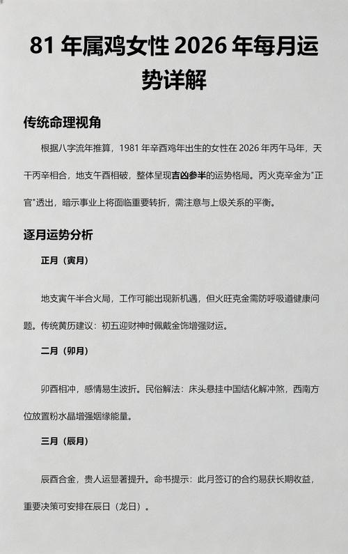 属鸡81年出生的女性今年感情运势如何？有没有什么特别的变化？