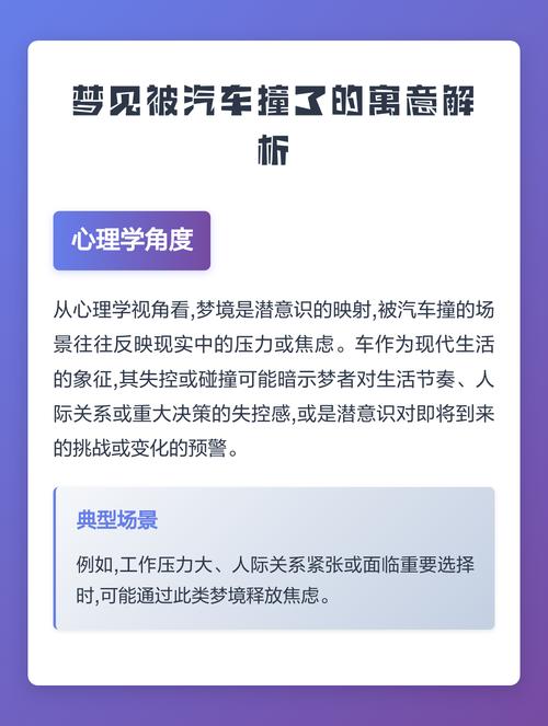 梦见被车撞了但人没事，这预示着什么吉凶？