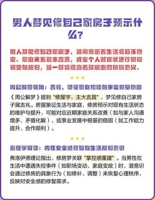 梦见重新装修房子预示着什么？有什么特殊含义或预兆？