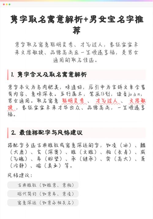 有没有好听寓意好又洋气的带隽字男孩名字推荐？
