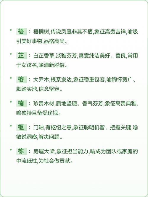属木的字有哪些寓意美好？请推荐属木字大全中的好寓意字？