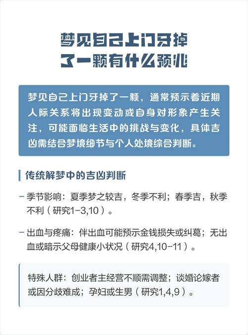 梦见自己门牙碎了是什么预兆或暗示？